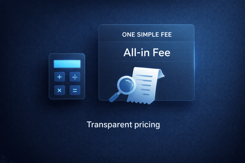 Transparent all-in fees for buying and selling crypto